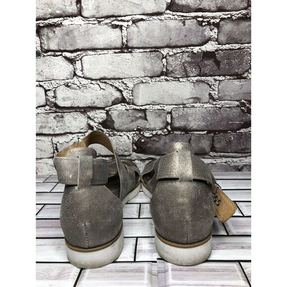 Sofft Maribel Pewter Leather Buckle Strappy Wedge Sandals Women’s Sz 10M US/42EU - Picture 3 of 16